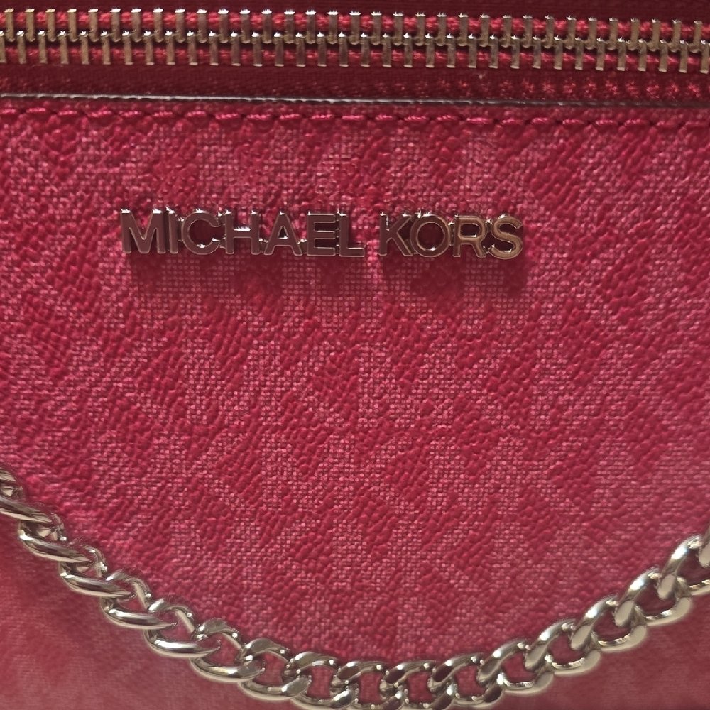 Michael Kors Authentic Jet Set Chain‎ Crossbody Dragonfruit - Picture 2 of 7